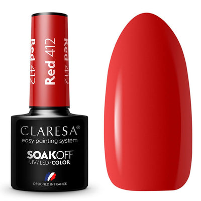 Claresa Claresa UV a conduit Gellak 5ml rouge 412 Emmenez-moi à la rivière
