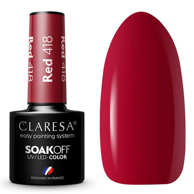 Claresa Claresa UV a conduit Gellak 5ml rouge 418 Emmenez-moi à la rivière