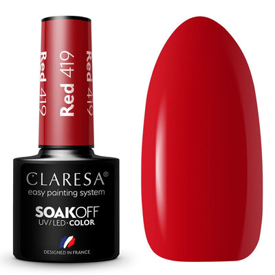 Claresa Claresa UV a conduit Gellak 5 ml rouge 419 sentiments chaleureux