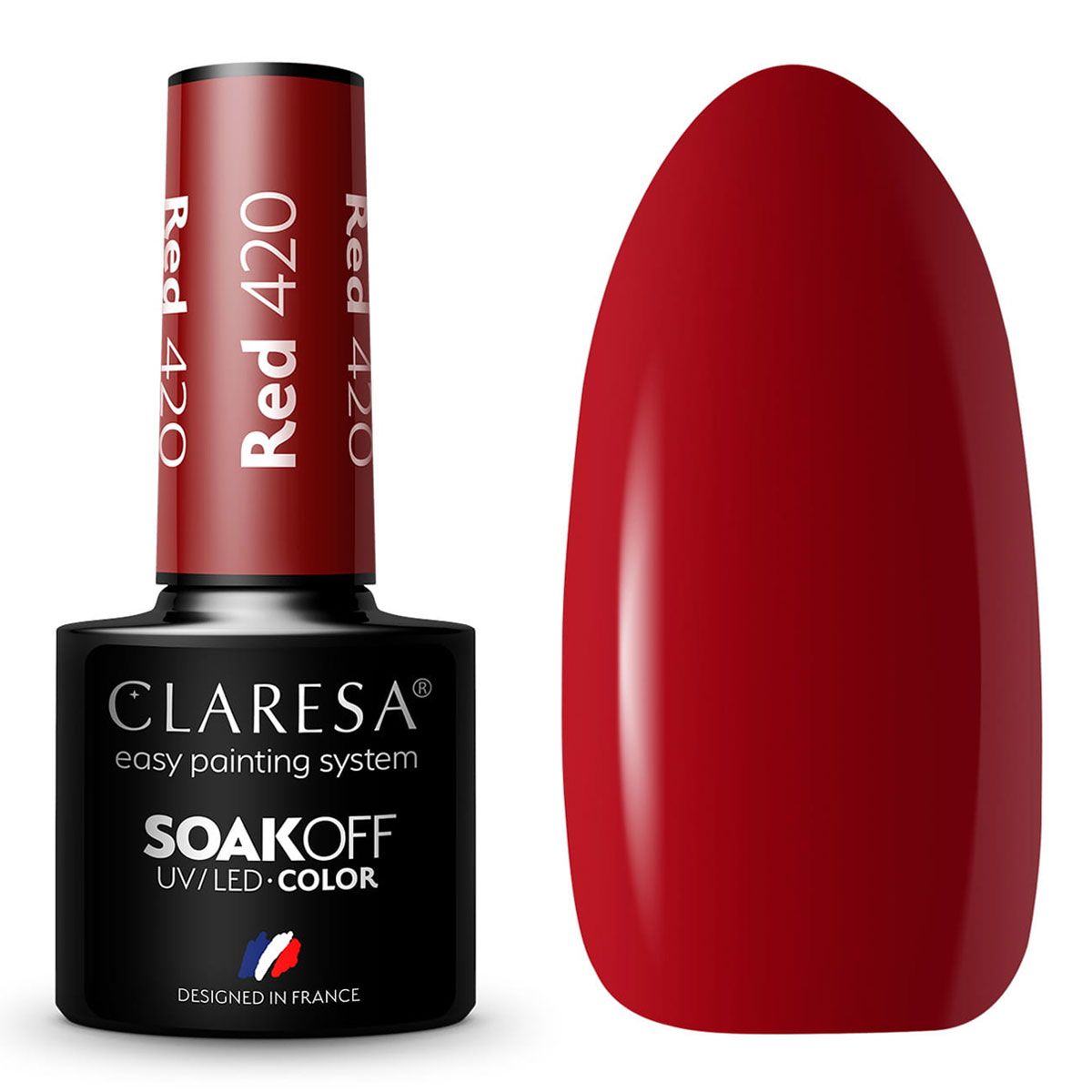Claresa UV a conduit Gellak 5 ml rouge 420 baies complètes
