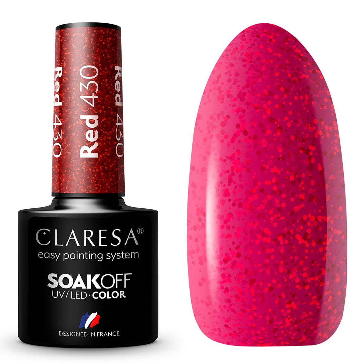 Claresa Claresa UV a conduit Gellak 5ml Red 430 Rainbow Explosion