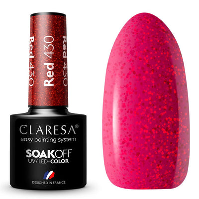 Claresa Claresa UV a conduit Gellak 5ml Red 430 Rainbow Explosion