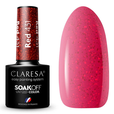 Claresa Claresa UV a conduit Gellak 5 ml rouge 431 sentiments chaleureux