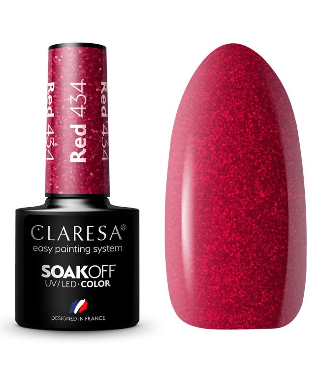 Claresa Claresa UV LED GELLAK 5ML RED 434 GARDE SUNNY