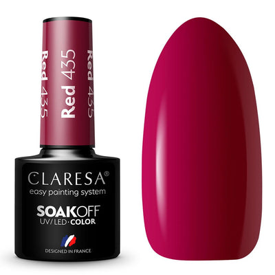 Claresa Claresa UV a conduit Gellak 5 ml rouge 435 sentiments chaleureux