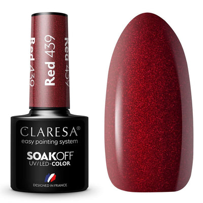 Claresa Claresa UV a conduit Gellak 5 ml rouge 439 sentiments chaleureux