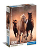 Clementoni puzzle 1000 pièces chevaux au courant compact | 2 pièces