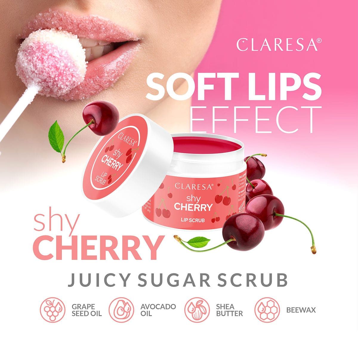 Claresa Claresa Lip Scrub Cherry Cherry 15gr.