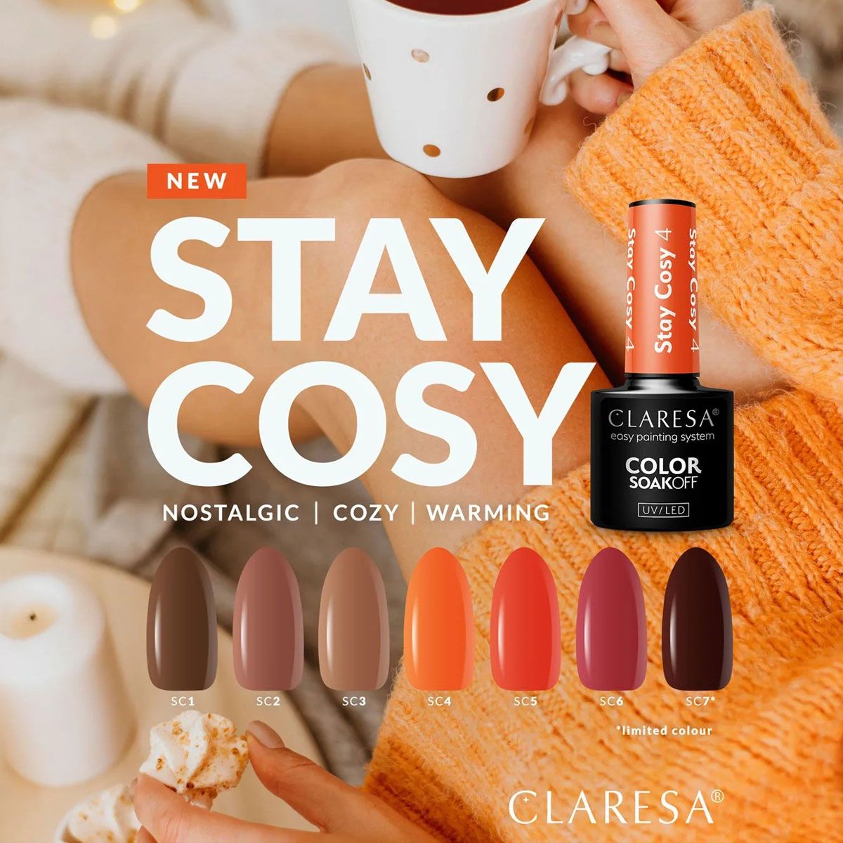 Claresa Claresa UV LED GELLAK 5ML RESTER COZY 5
