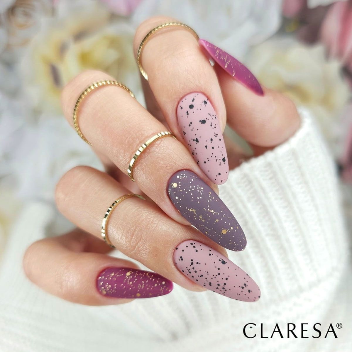 Claresa Claresa Top Coat Bubble Gold Mat pas d'essuyage 5 ml
