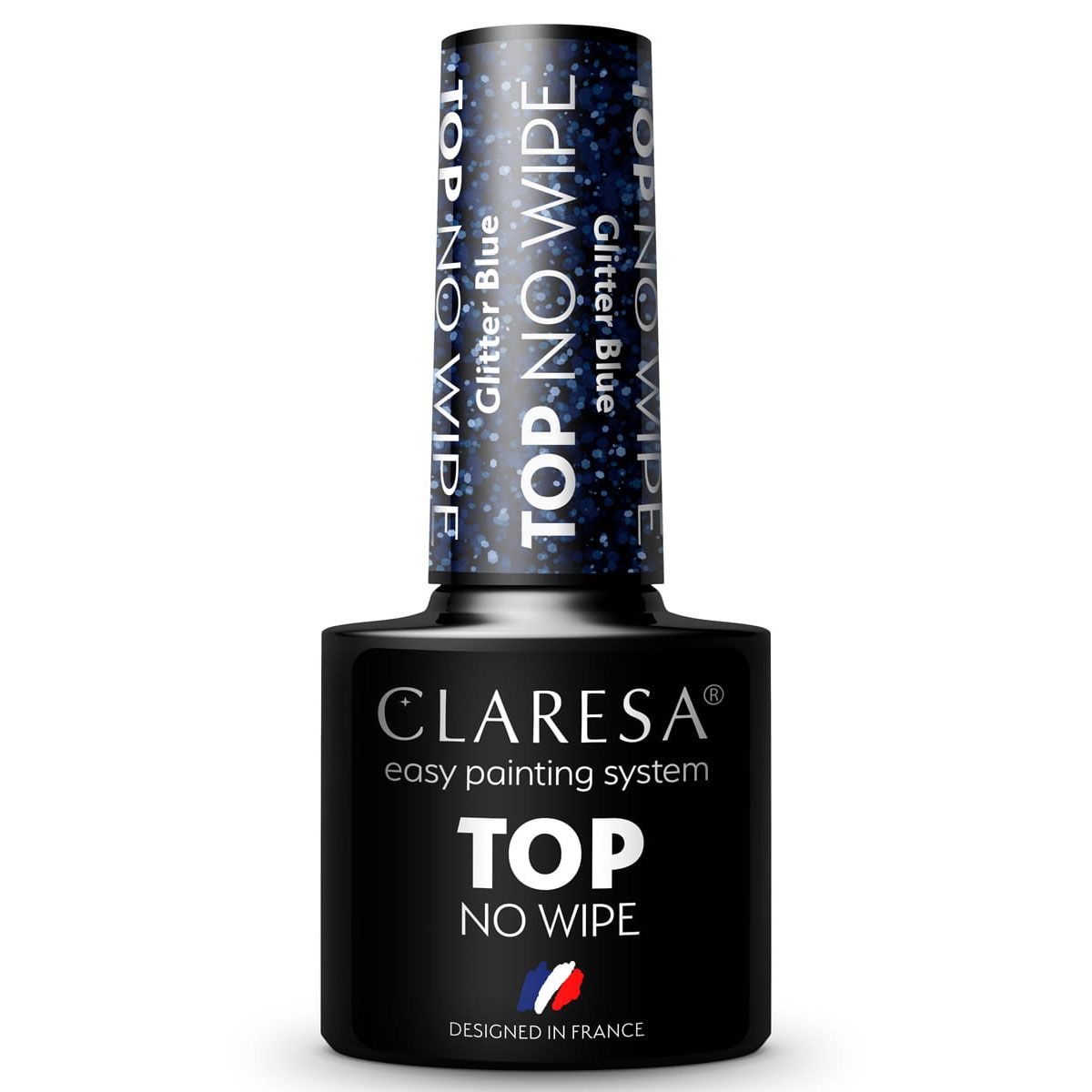 Claresa Claresa Top Coat Pas de glitter bleu 5ml