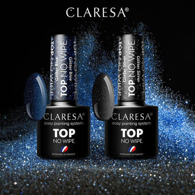 Claresa Claresa Top Coat Pas de glitter en argent 5 ml