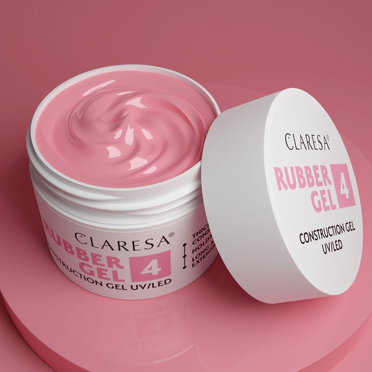 Claresa Claresa Gel en caoutchouc 4 Rose chaud 45gr.
