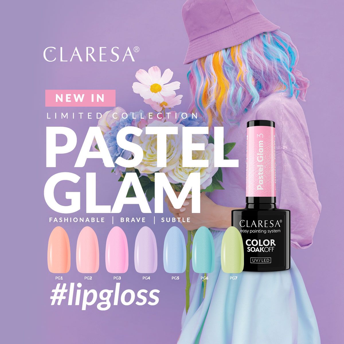 Claresa Claresa UV a conduit Gellak 5 ml pastel glam 7