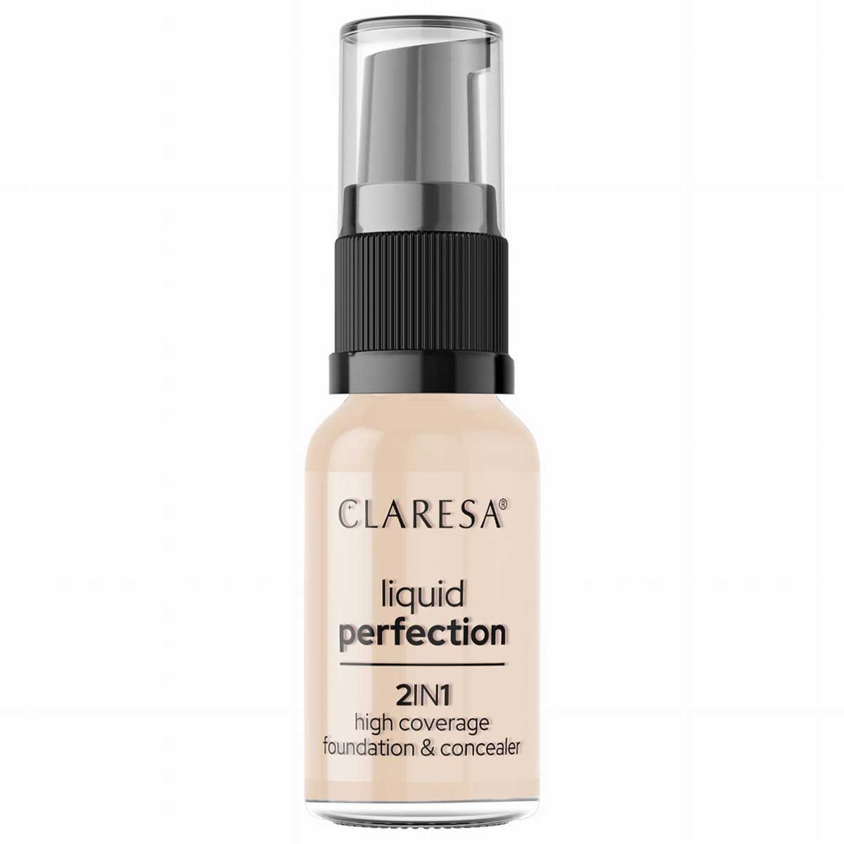 Claresa Claresa Liquid Perfection 2-en-1 Correcteur et fondation 101,5 Vanille 18gr.