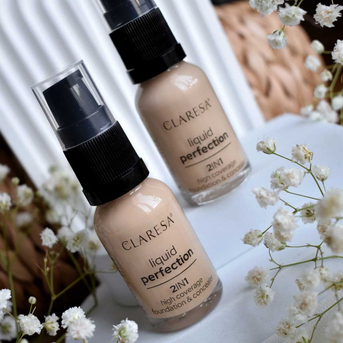 Claresa Claresa Liquid Perfection 2-en-1 Correcteur et fondation 101,5 Vanille 18gr.