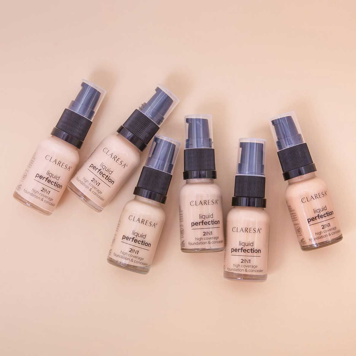 Claresa Claresa Liquid Perfection 2-en-1 Correcteur et fondation 101,5 Vanille 18gr.