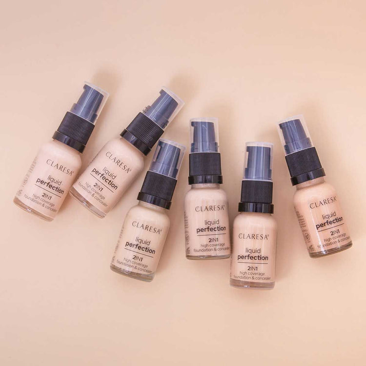 Claresa Claresa Liquid Perfection 2-en-1 Correcteur et fondation 101,5 Vanille 18gr.