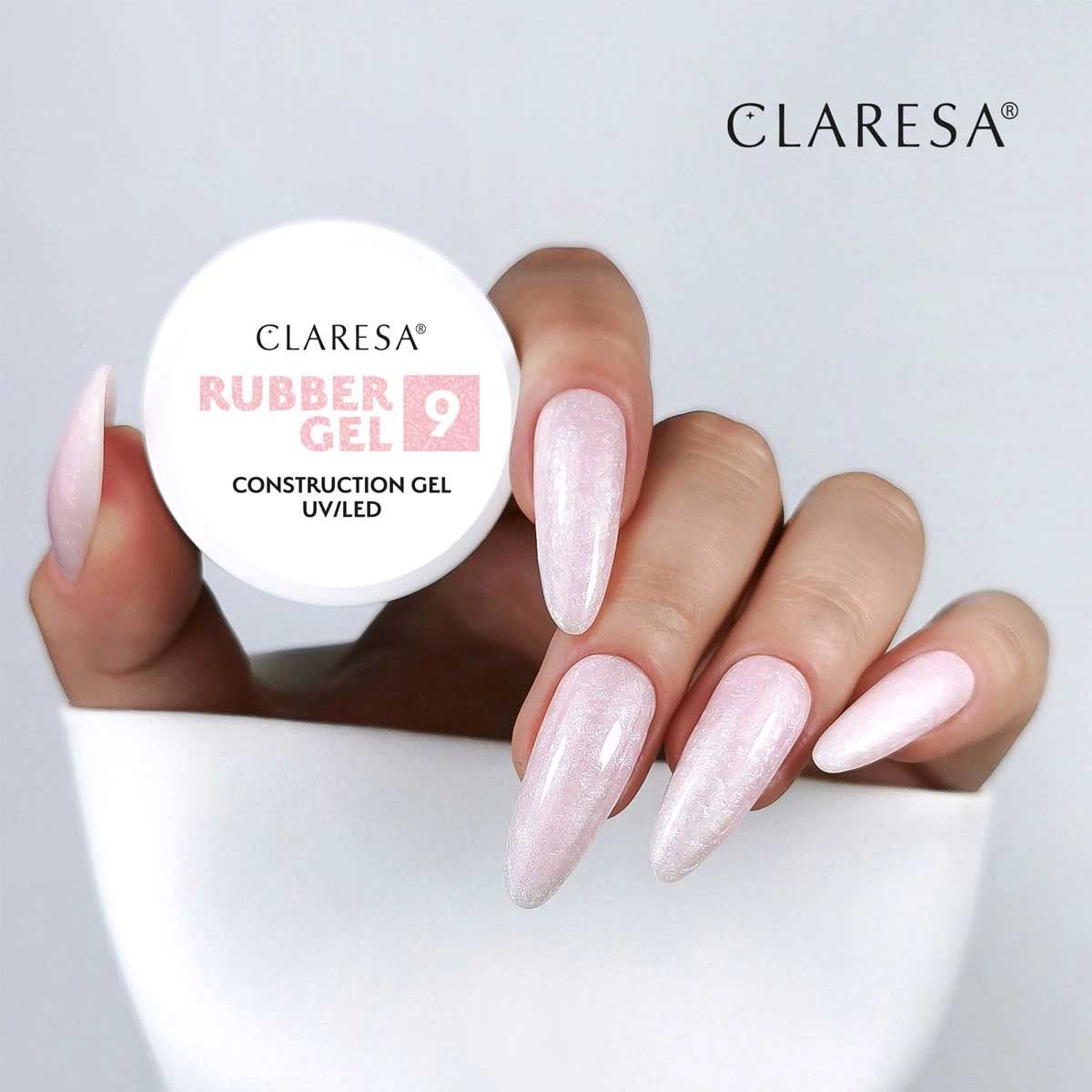 Claresa Claresa Rubber Gel 9 Sparkle Pink 90gr.