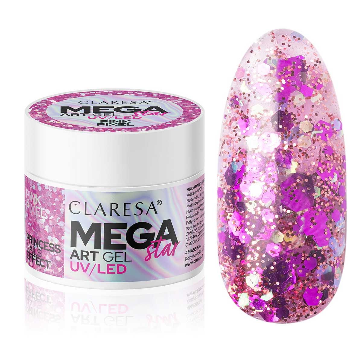 Claresa Claresa Megastar Pink UV LED Art Gel 10gr.