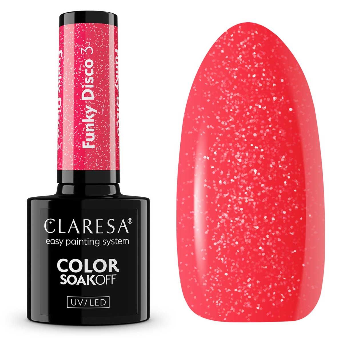 Claresa Claresa UV a conduit Gellak 5ml Funky Disco 3 Coral Twist