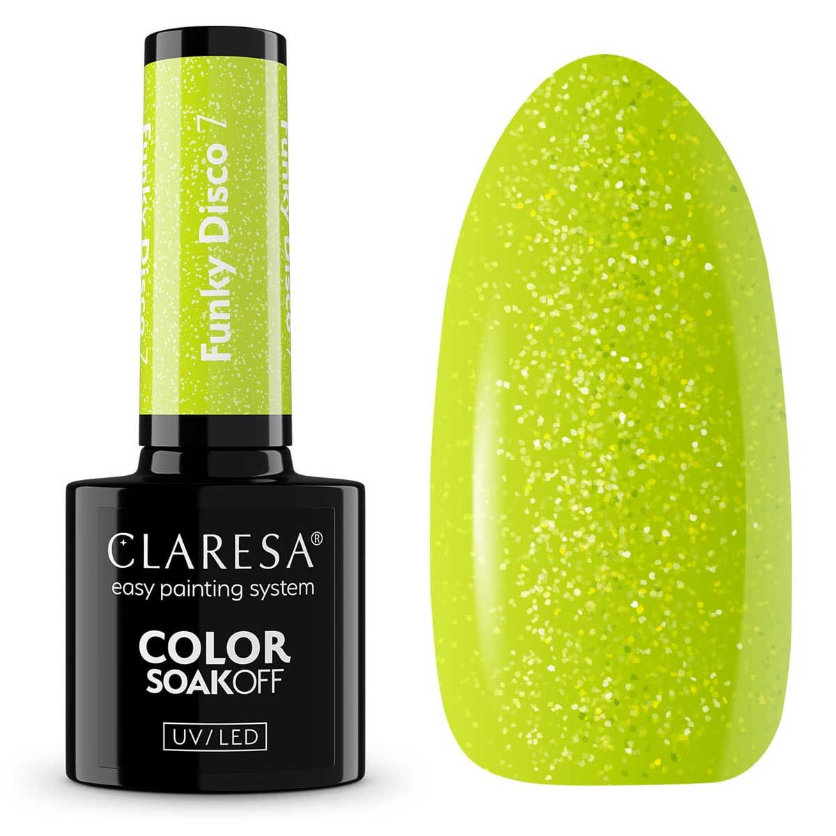 Claresa Claresa UV a conduit Gellak 5ml Funky Disco 7 Lime Lumière