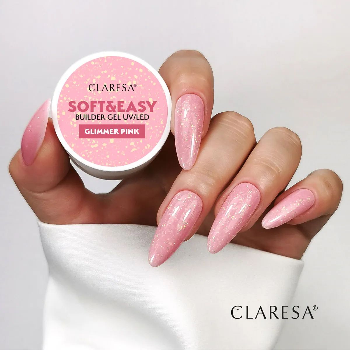 Claresa Claresa Kératin Soft Easy Builder Gel Glimmer Pink 12gr.