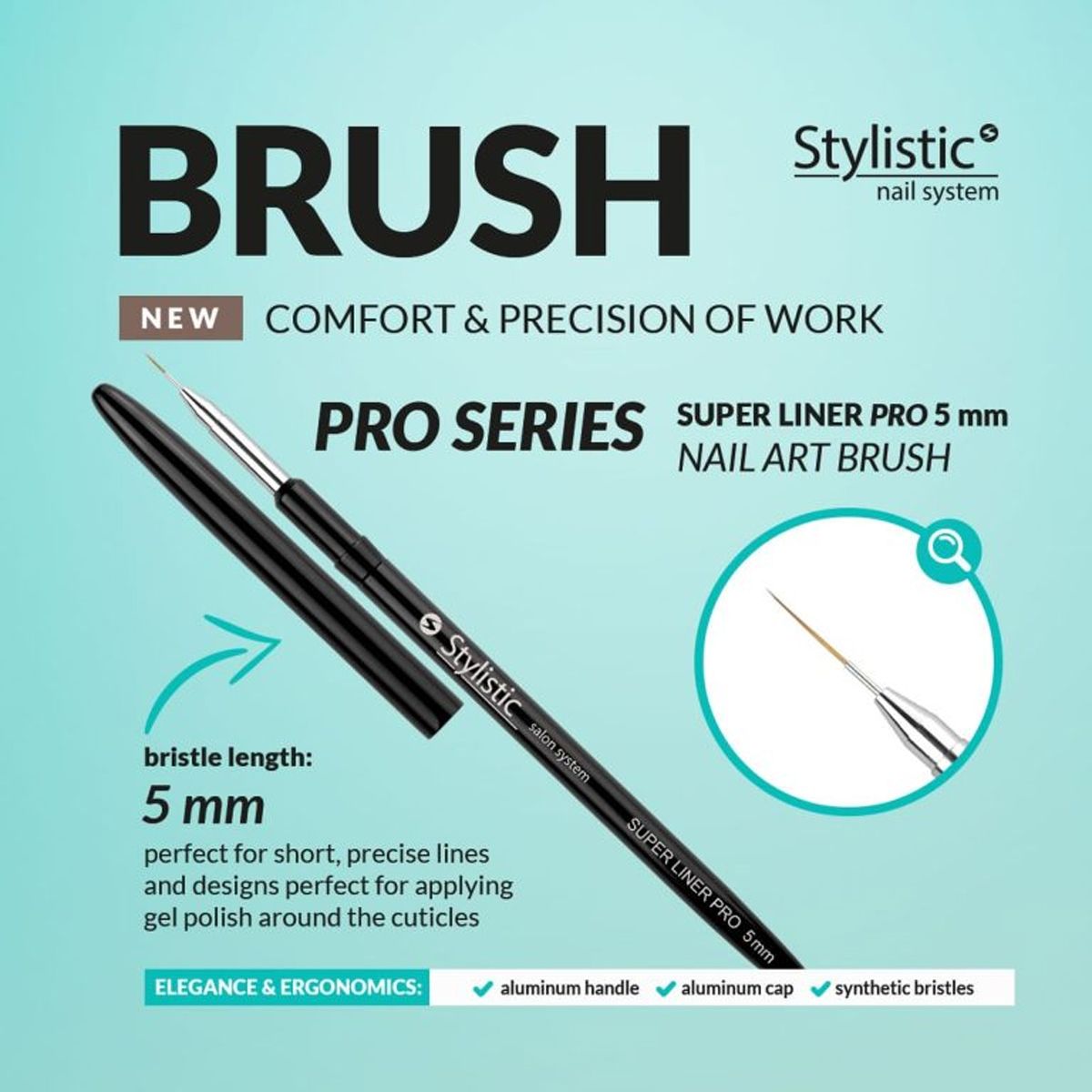 Brosse stylistique stylistique Super Douner 5 mm
