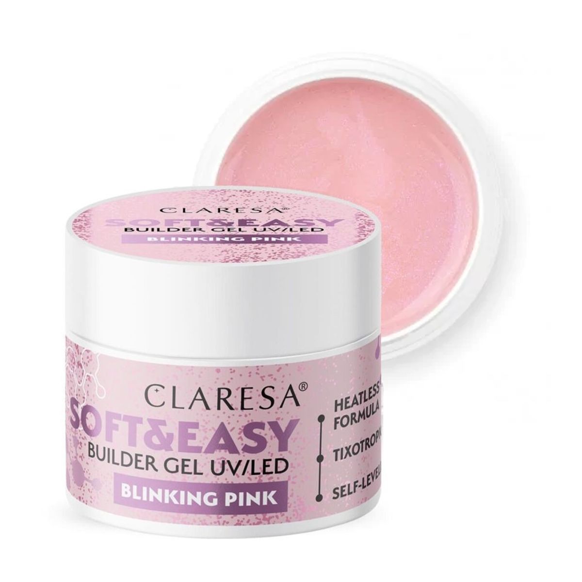 Claresa Claresa Keratin Soft Easy Builder Gel clignotant rose 90gr.