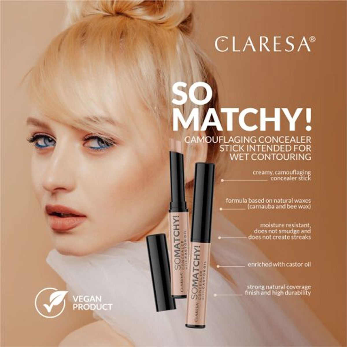 Claresa Claresa So Matchy! Stick de couvercle de correcteur 04 Contour 3gr.