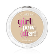 Claresa Claresa Girl Pow (D) er! Matt Fix pressé poudre 02 beige naturel 12gr. - afbeelding 1