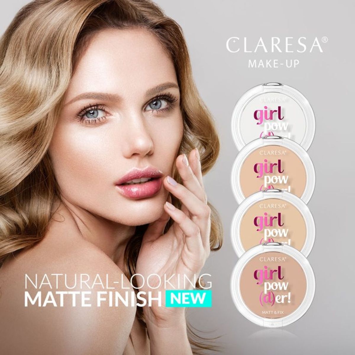 Claresa Claresa Girl Pow (D) er! Matt Fix pressé poudre 02 beige naturel 12gr.