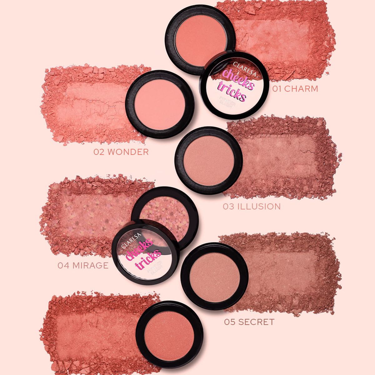 Claresa Claresa Cheeks Tricks Powder Blush 05 Secret 4gr.