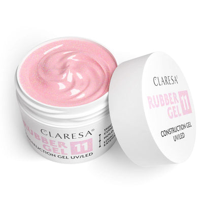 Claresa Claresa Gel en caoutchouc 11 Sparkle Soft Pink 90gr.