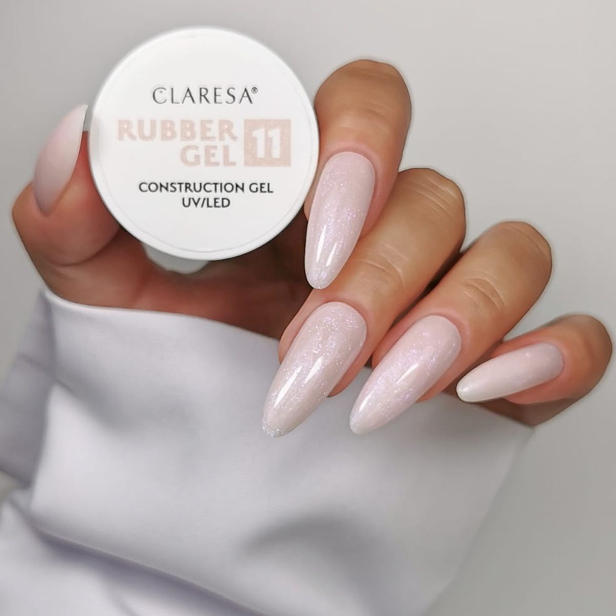 Claresa Claresa Gel en caoutchouc 11 Sparkle Soft Rose 12gr.