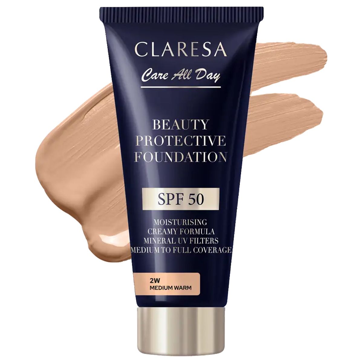 Claresa Beauty Protective Foundation SPF 50 2W Moyenne chaude 30ml