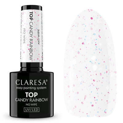 Claresa Top Coat Pas de bonbon en ciel arc-en-ciel 5ml