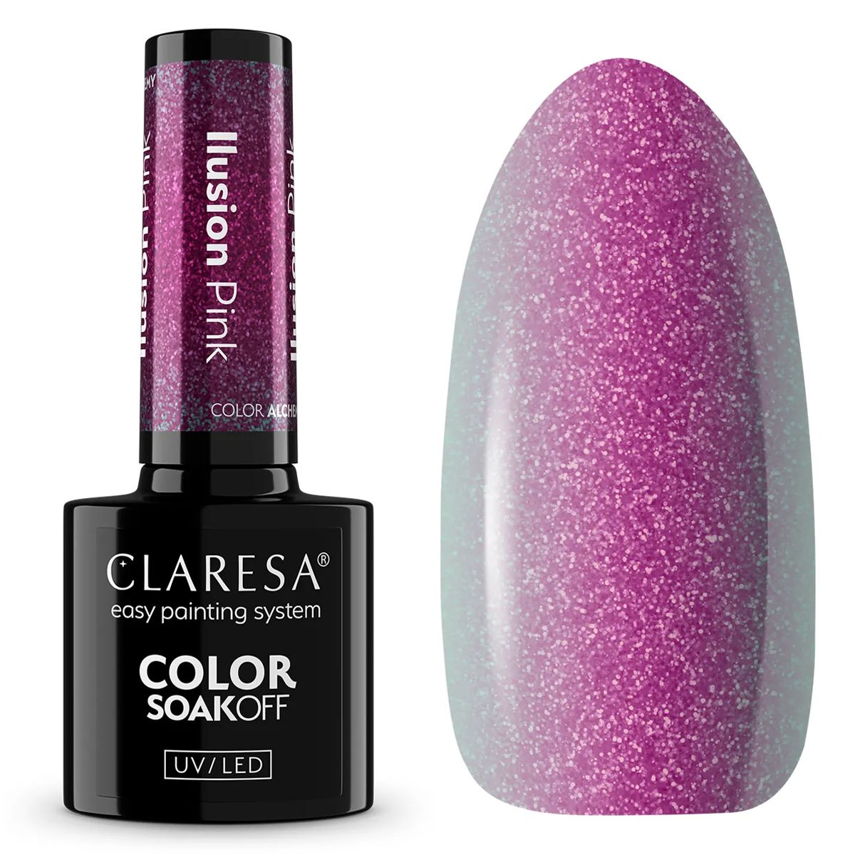 Claresa vernis gel uv led 5ml alchimie de couleur - rose illusion
