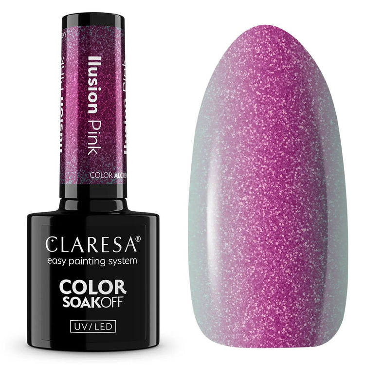 Claresa vernis gel uv led 5ml alchimie de couleur - rose illusion