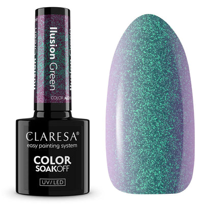 Claresa vernis gel uv led 5ml alchimie de couleur - vert illusion
