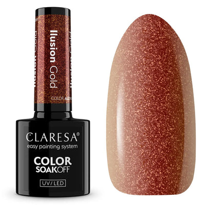 Claresa Vernis Gel UV LED 5 ml Alchimie des Couleurs - Illusion Or