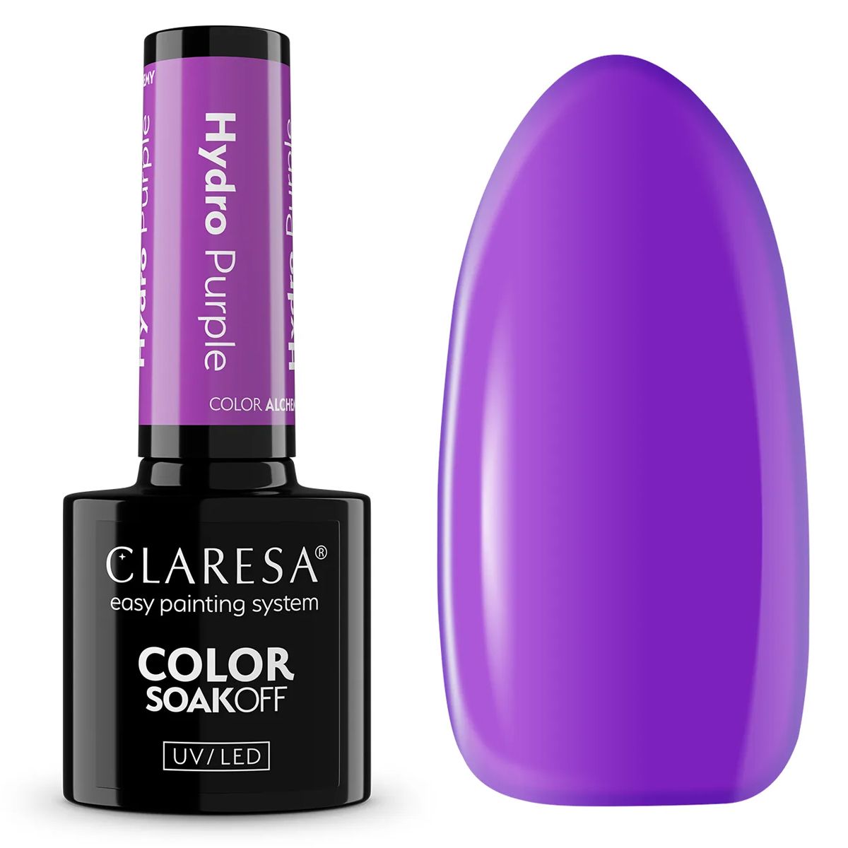 Claresa vernis gel uv led 5ml alchimie de couleur - violet hydro