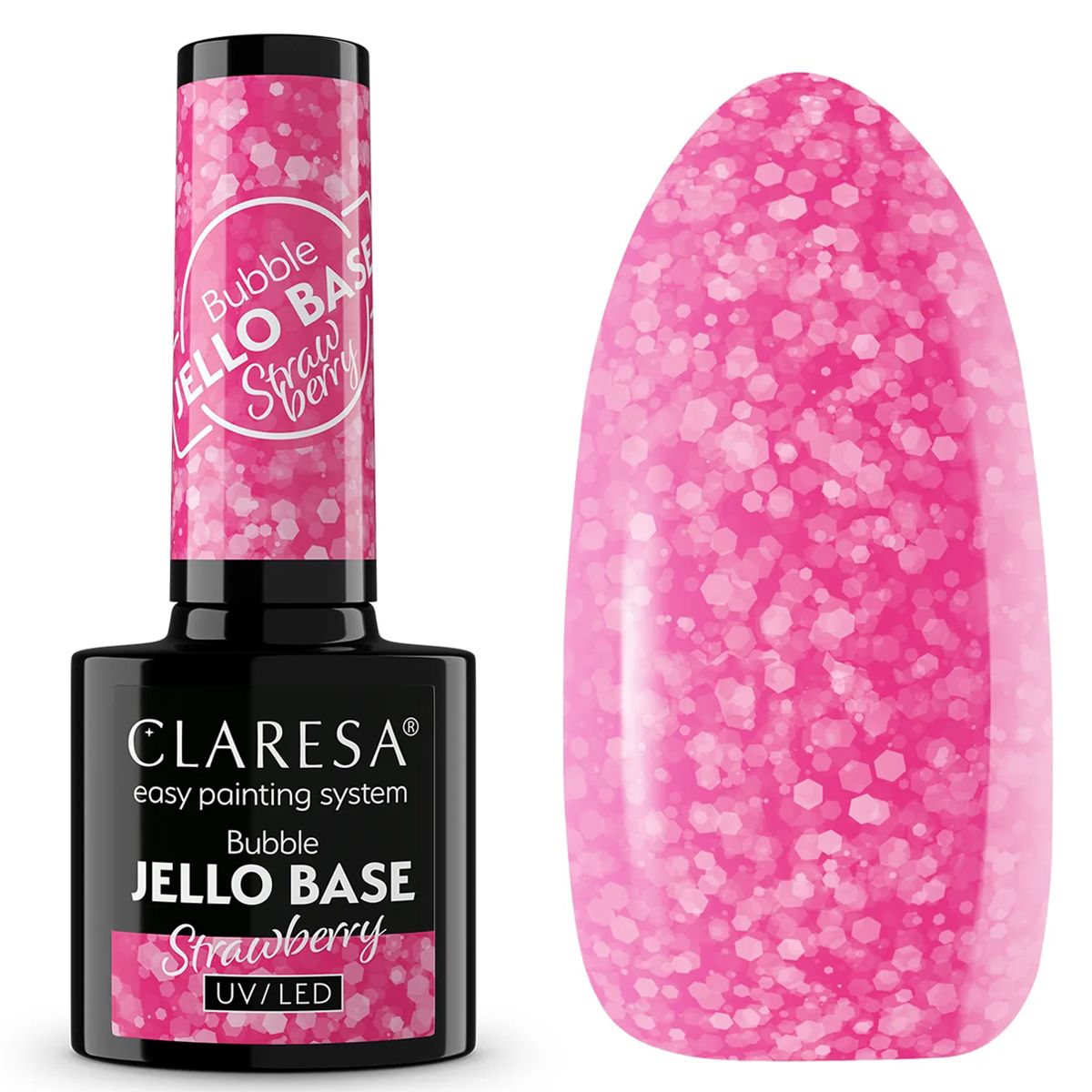 Claresa bubble jello base coat fraise 5ml