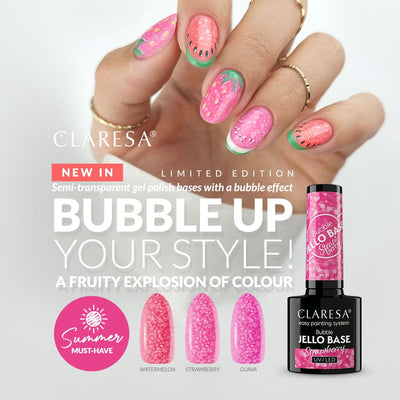 Claresa bubble jello base coat pastèque 5ml