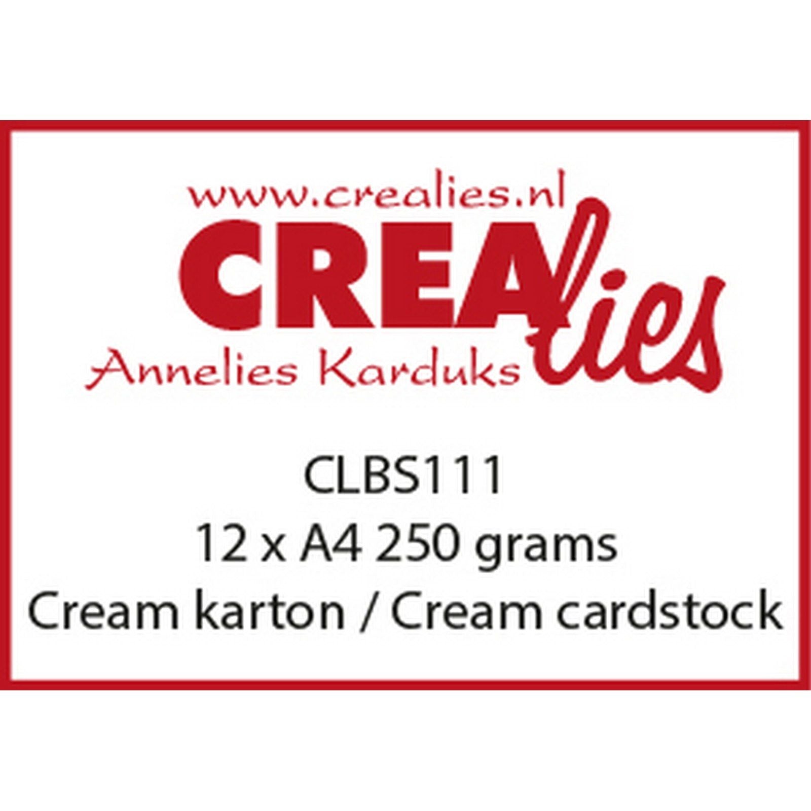 Crealies • carton crème 250 grammes 12pcs