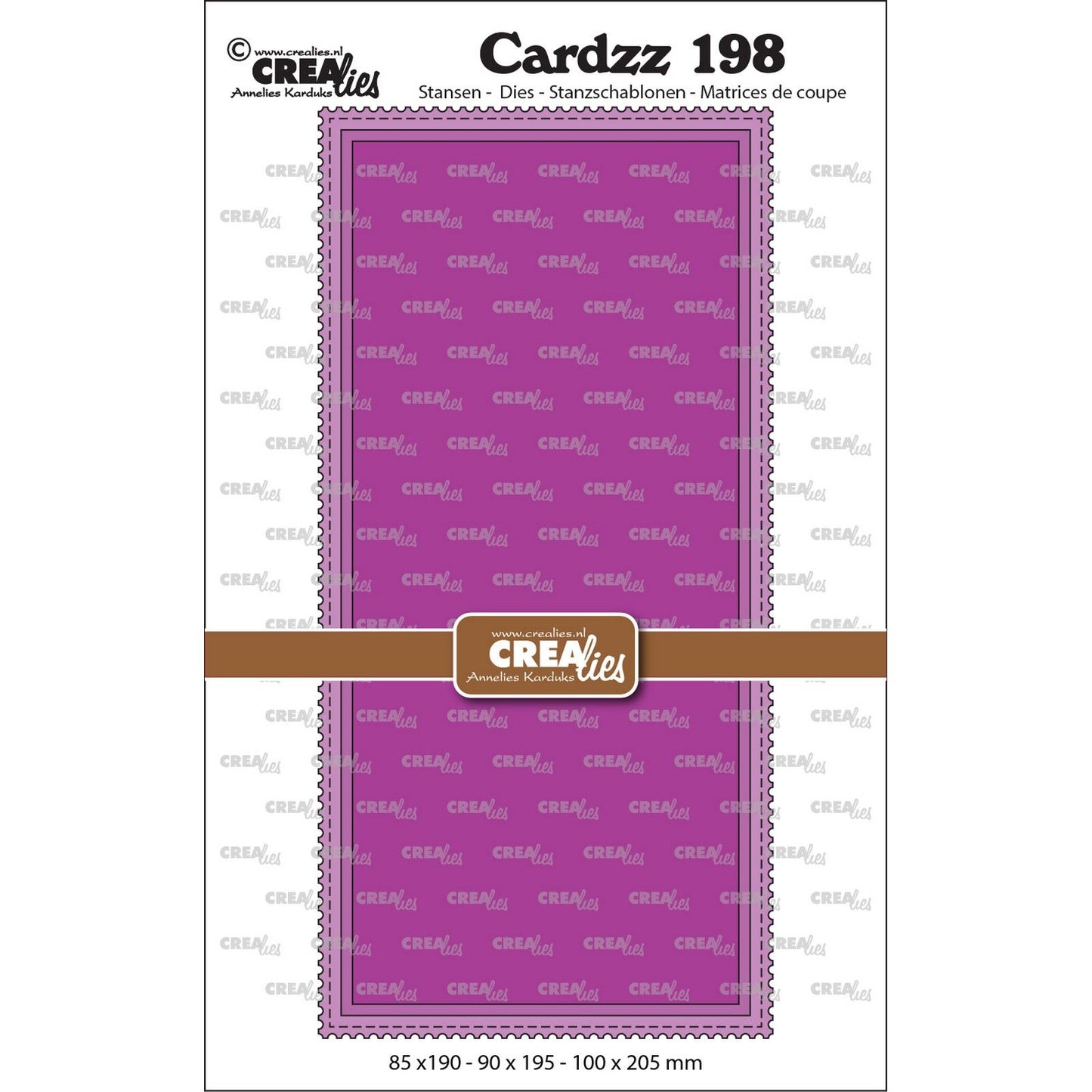Crealies • matrices de découpe cardzz slimline m avec bord tampon