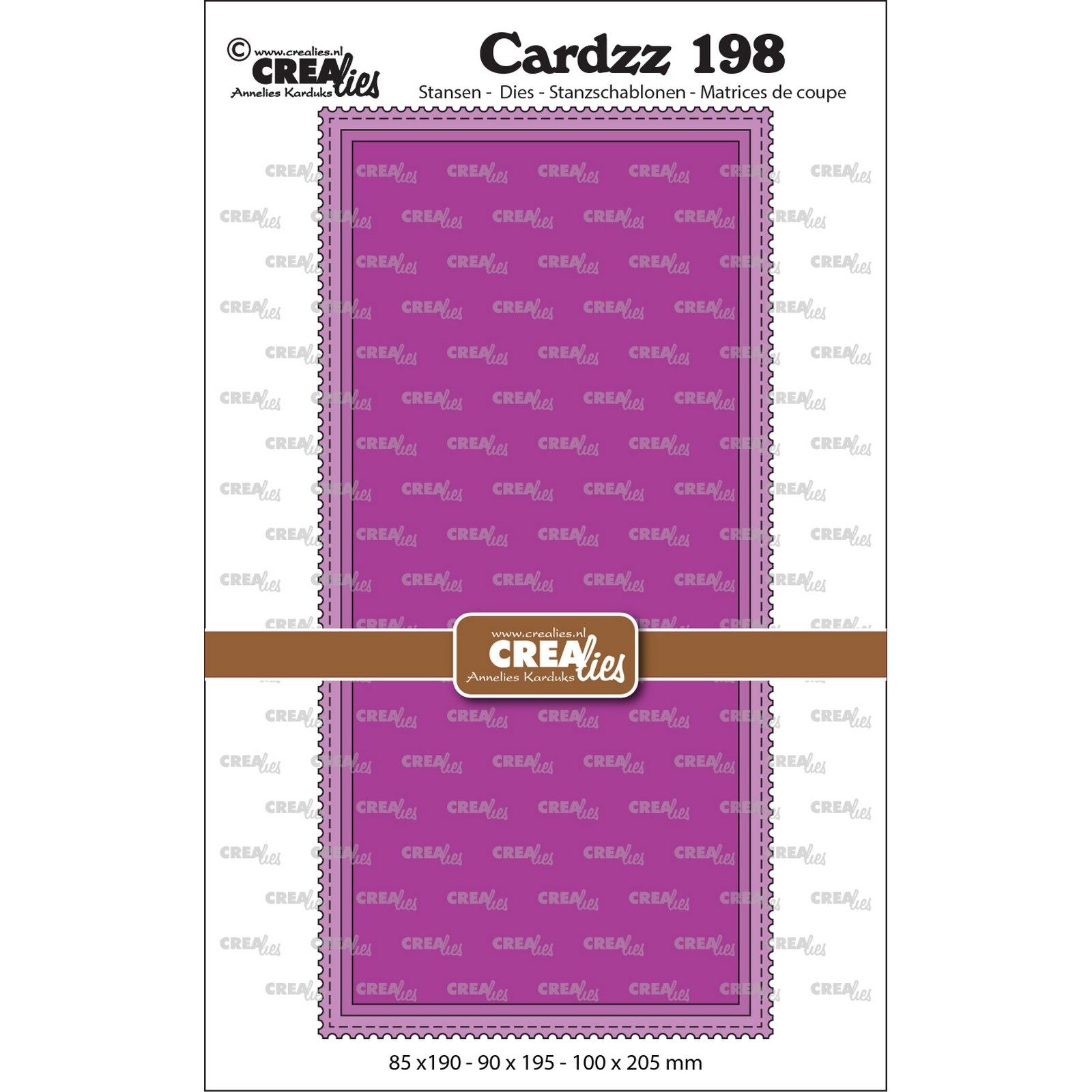 Crealies • matrices de découpe cardzz slimline m avec bord tampon