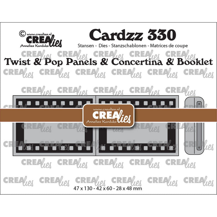 Crealies • cardzz twist pop a5 panneaux leporello mini bande de film de livre