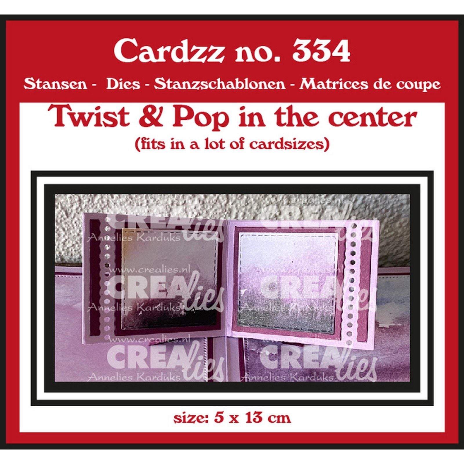 Crealies • cardzz twist pop au milieu