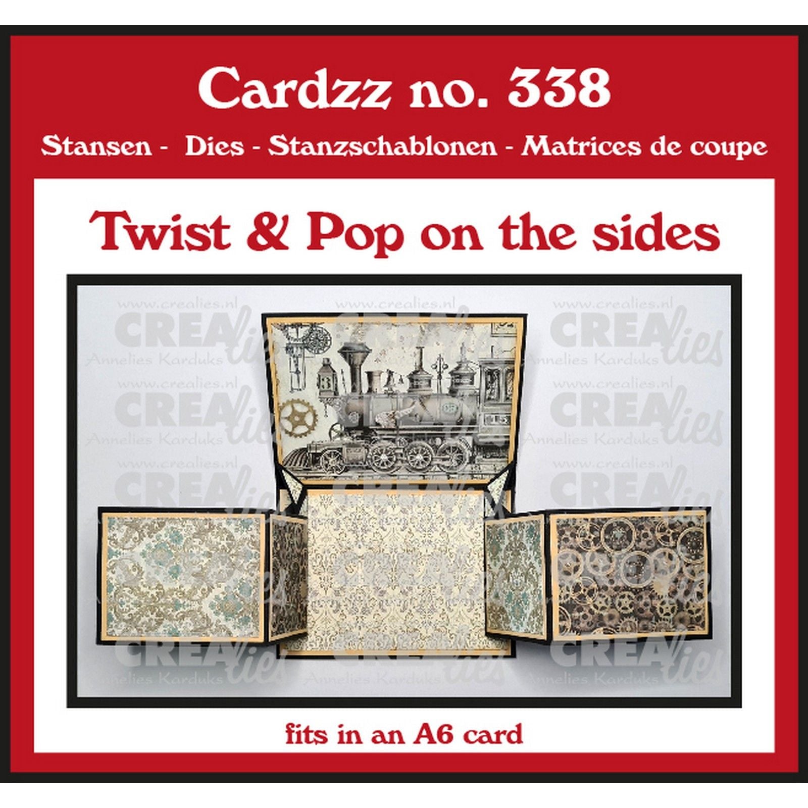 Crealies • matrice de découpe cardzz twist pop des deux côtés